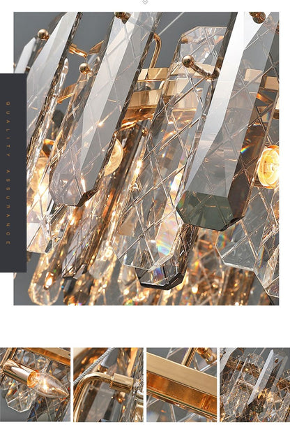 Clear Crystal Drum Pendant Lamp - vexalamps