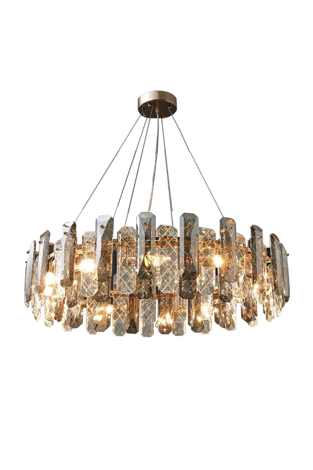 Clear Crystal Drum Pendant Lamp - vexalamps