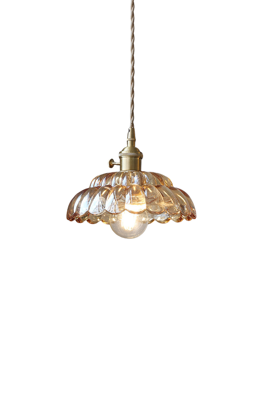 Clear Blossom Glass Shade Pendant Lamp | vexalamps