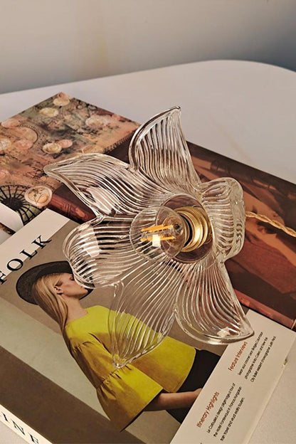 Clear Petal Glass Pendant Lamp - view 8 | vexalamps