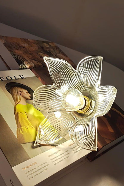 Clear Petal Glass Pendant Lamp - view 10 | vexalamps
