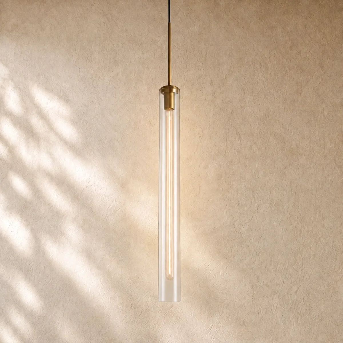 Collane Hammered Glass Pendant - Fluted Glass