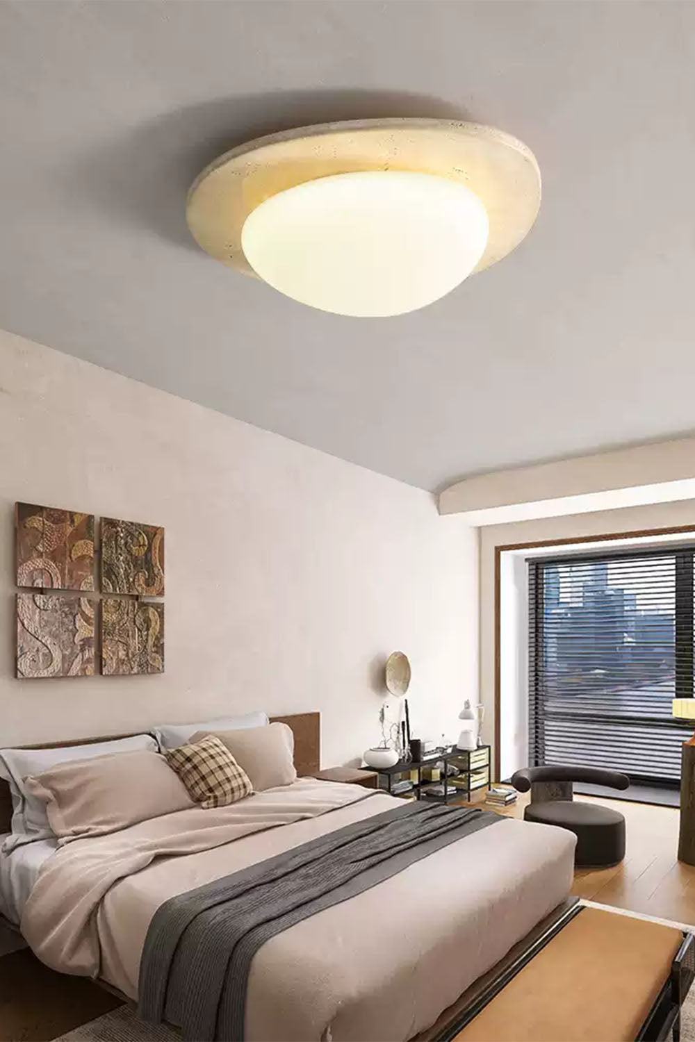 Cream Wabi-Sabi Ceiling Lamp - view 7 | vexalamps