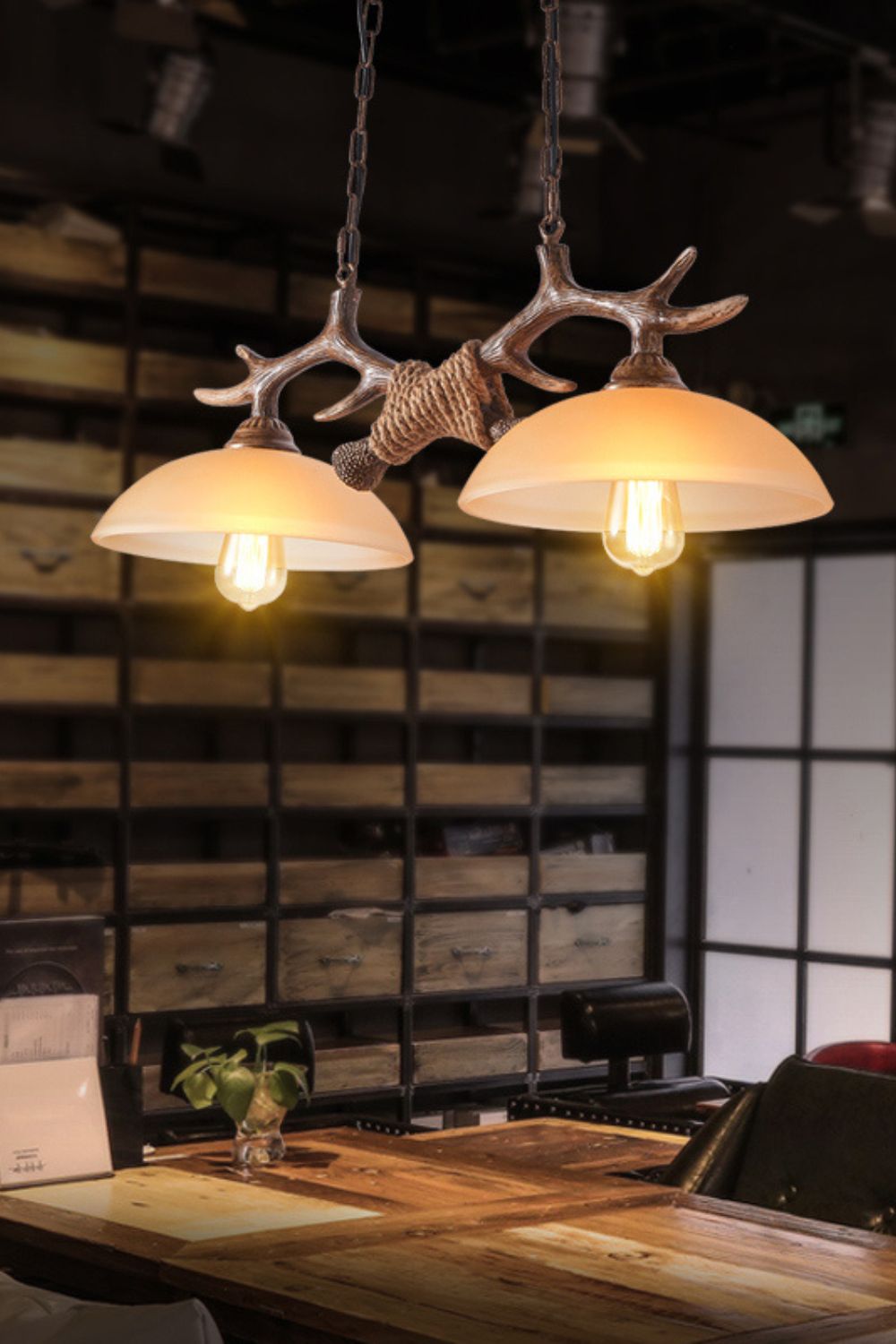 Creative glass antler chandelier - vexalamps