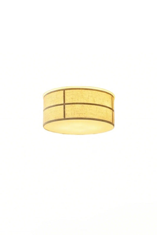 Crosshatch Linen Fabric Flush Mount Ceiling Light | vexalamps