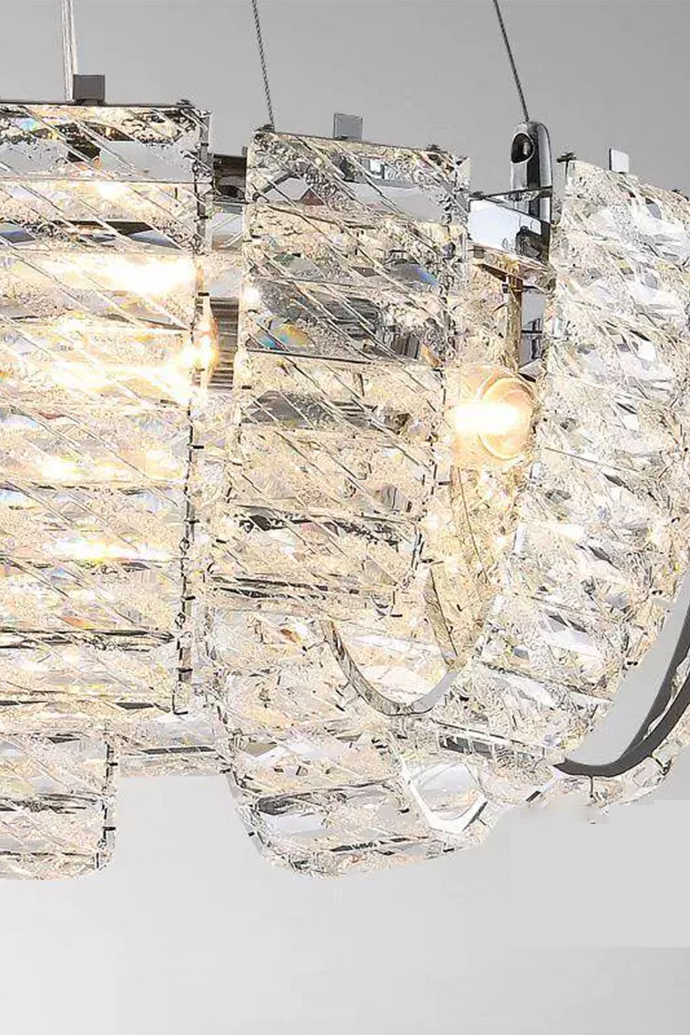 Crystal Chrome Chandelier - view 4 | vexalamps