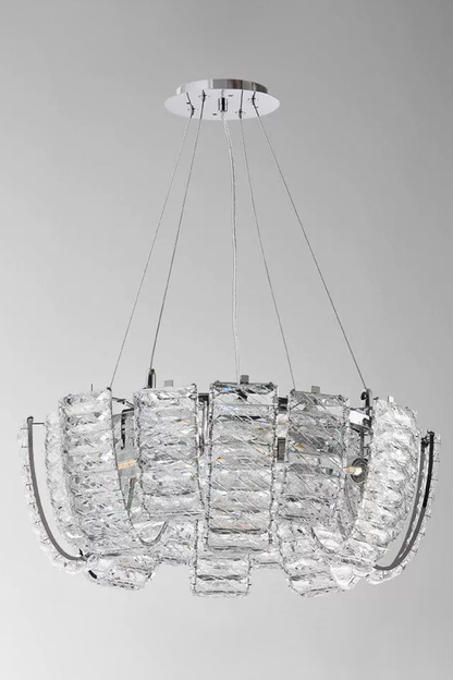 Crystal Chrome Chandelier - view 3 | vexalamps