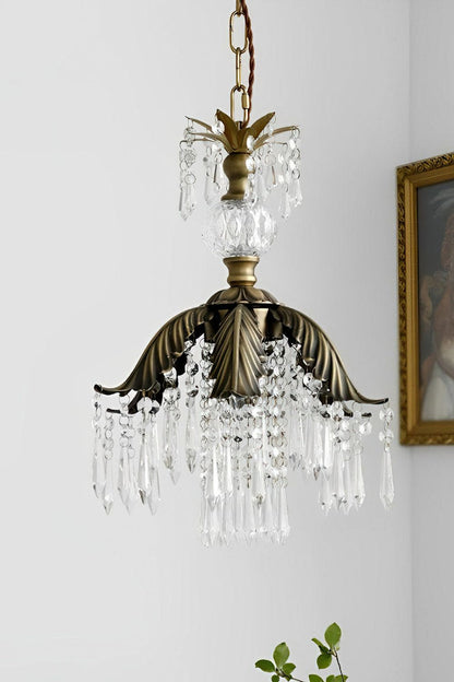 Crystal Palm Leaf Pendant Light - view 8 | vexalamps