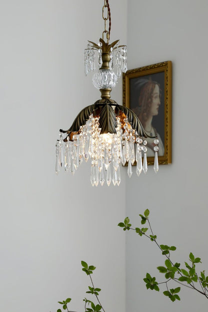 Crystal Palm Leaf Pendant Light - view 10 | vexalamps