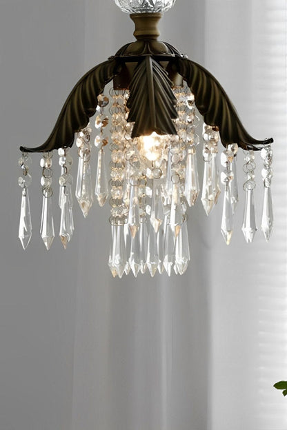 Crystal Palm Leaf Pendant Light - view 14 | vexalamps