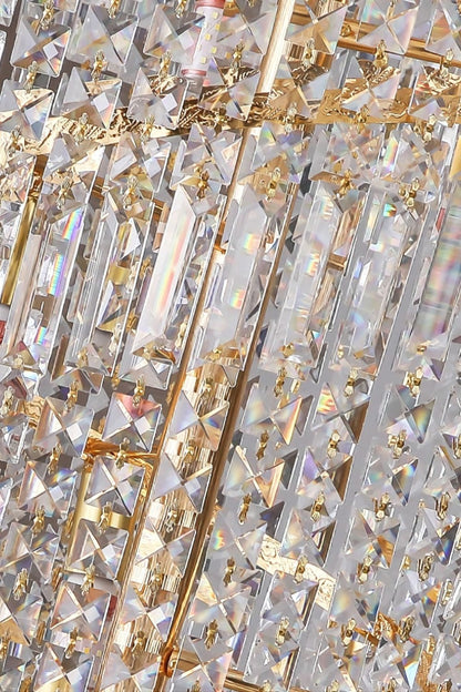 Crystal Spiral Double Volume Chandelier - vexalamps