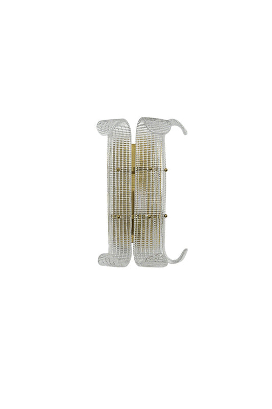 Curved Textured Glass Wall Sconce | vexalamps