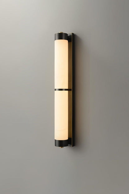 Cylindra Alabaster Brass Wall Light - view 26 | vexalamps