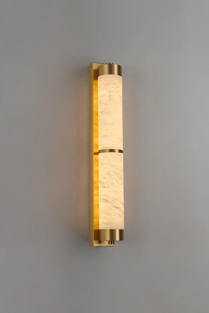 Cylindra Alabaster Brass Wall Light - view 27 | vexalamps