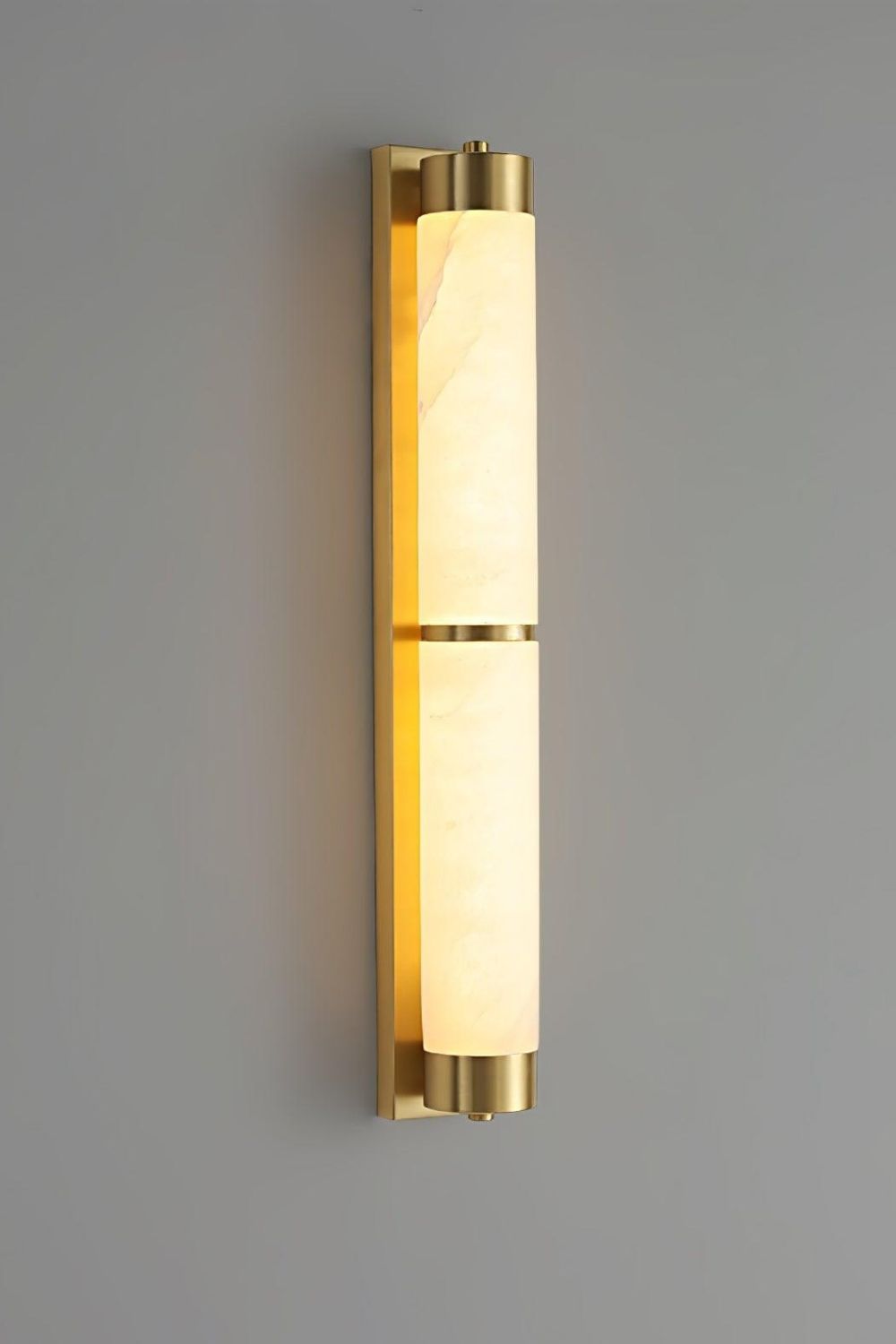 Cylindra Alabaster Brass Wall Light - view 17 | vexalamps