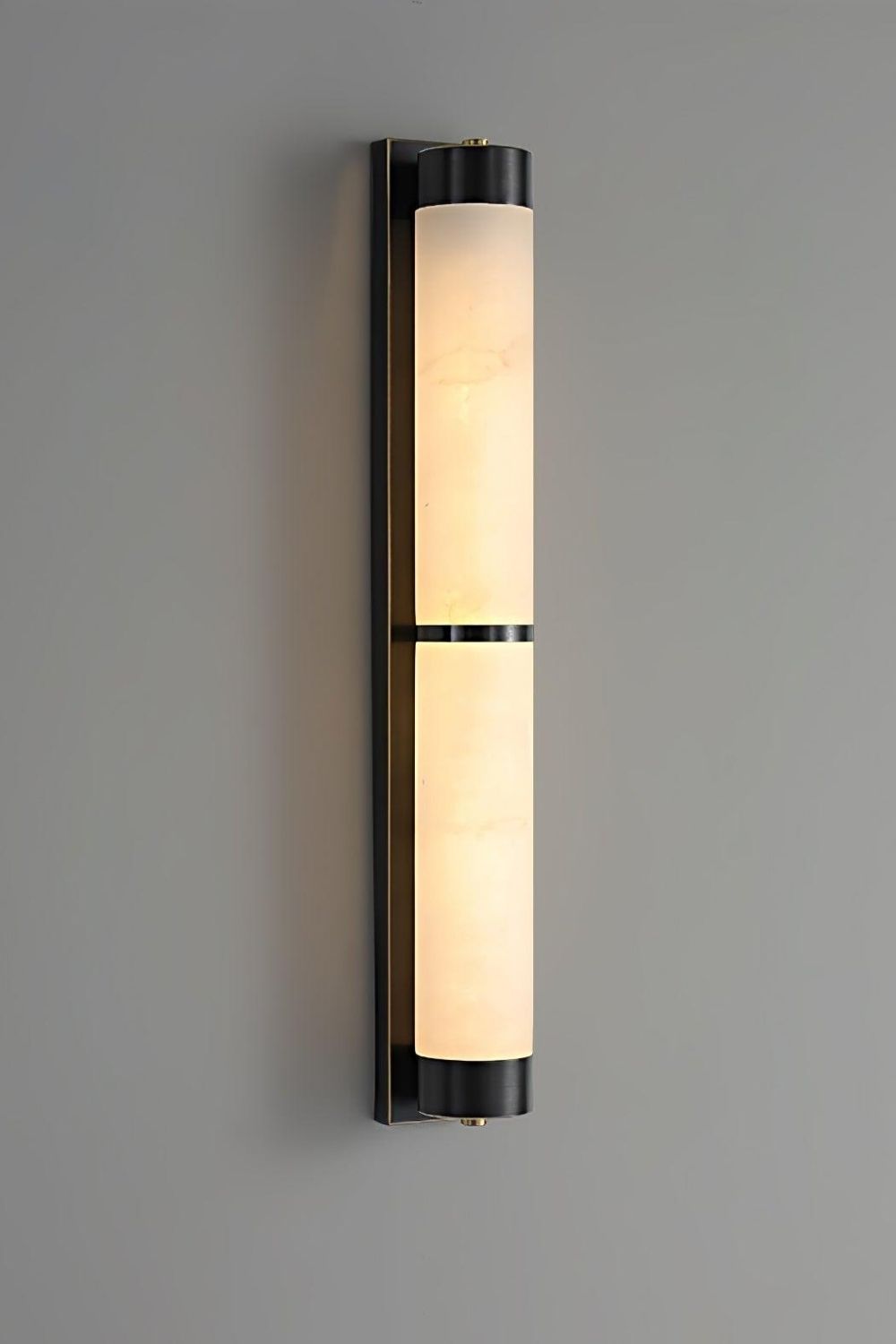 Cylindra Alabaster Brass Wall Light - view 32 | vexalamps