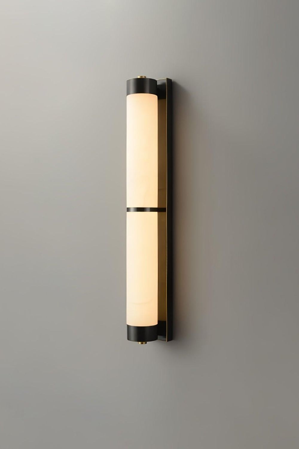 Cylindra Alabaster Brass Wall Light - view 21 | vexalamps