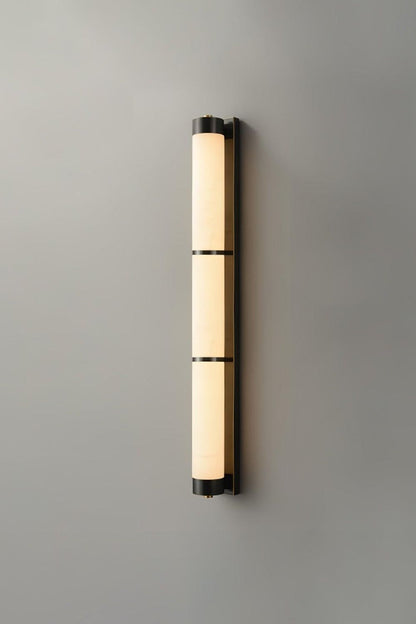 Cylindra Alabaster Brass Wall Light - view 23 | vexalamps