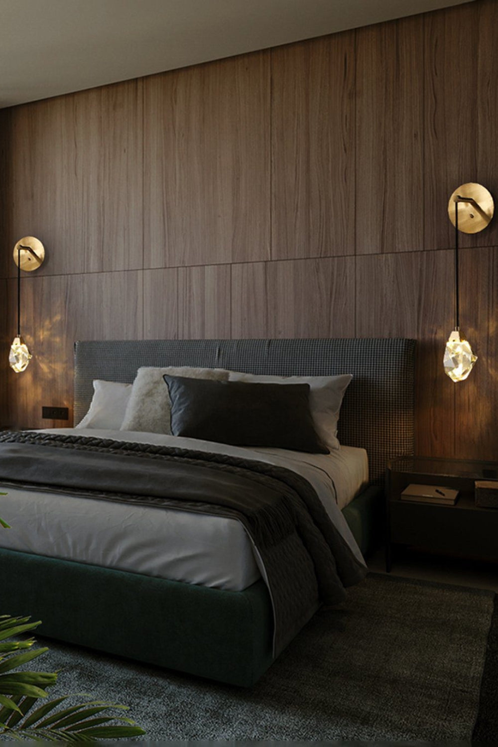 Diamond Crystal Glass Wall Light - vexalamps