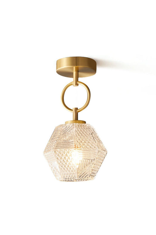 Diamond Cut Art Deco Ceiling Light - vexalamps