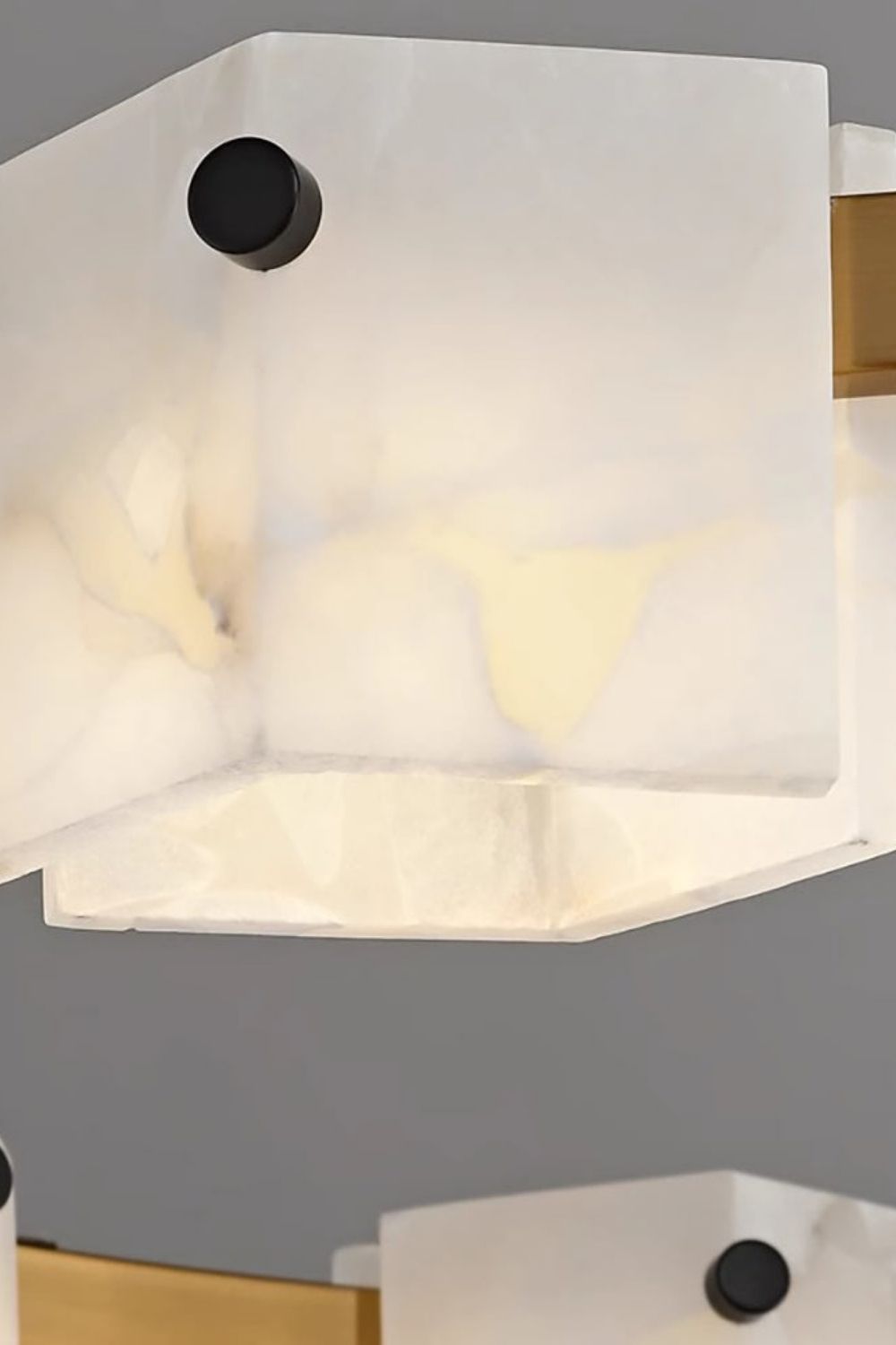 Diamond Shaped Alabaster Ring Chandelier - view 12 | vexalamps