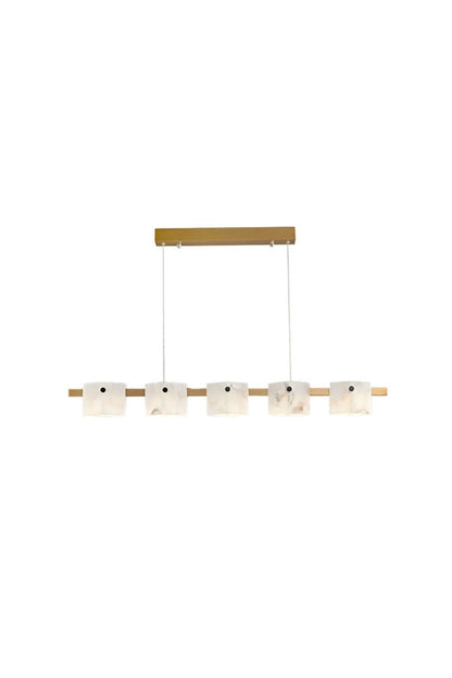 Diamond Shaped Alabaster Ring Chandelier - view 15 | vexalamps