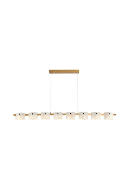 Diamond Shaped Alabaster Ring Chandelier - view 14 | vexalamps