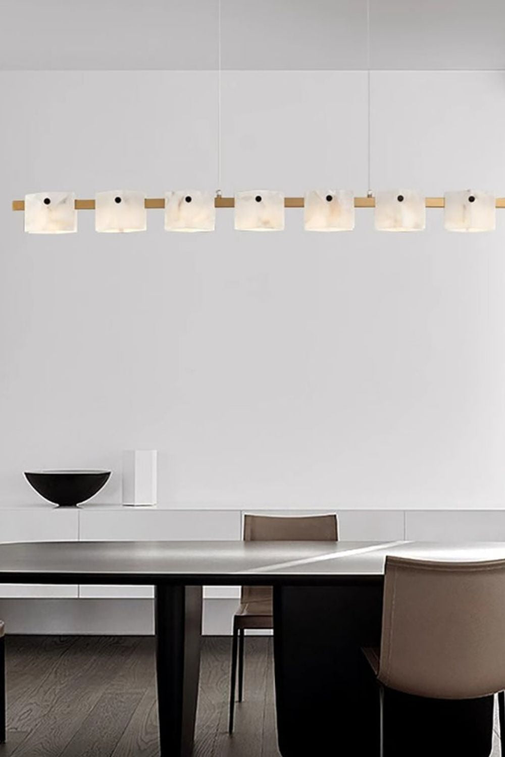 Diamond Shaped Alabaster Ring Chandelier - view 8 | vexalamps