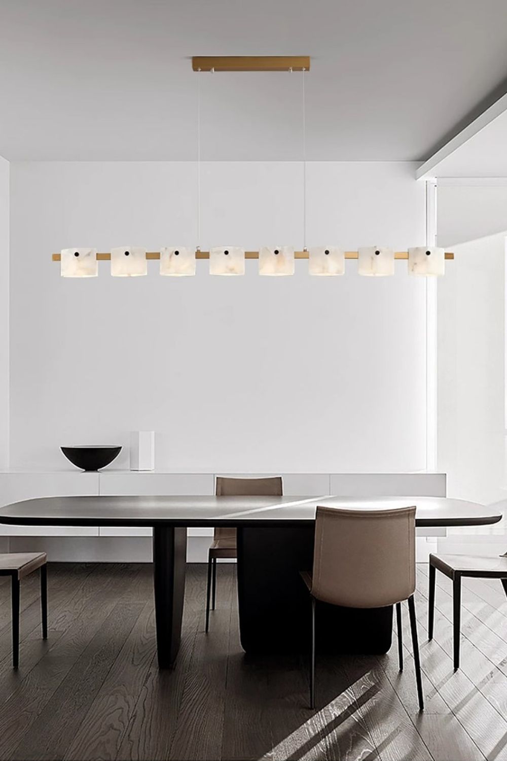 Diamond Shaped Alabaster Ring Chandelier - view 11 | vexalamps