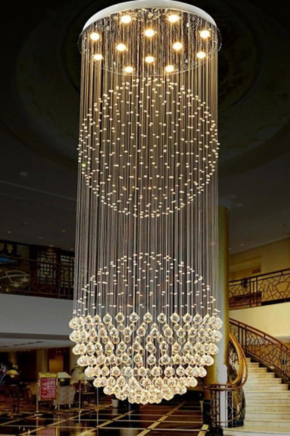 Double Ball Crystal Chandelier - vexalamps