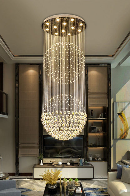Double Ball Crystal Chandelier - vexalamps