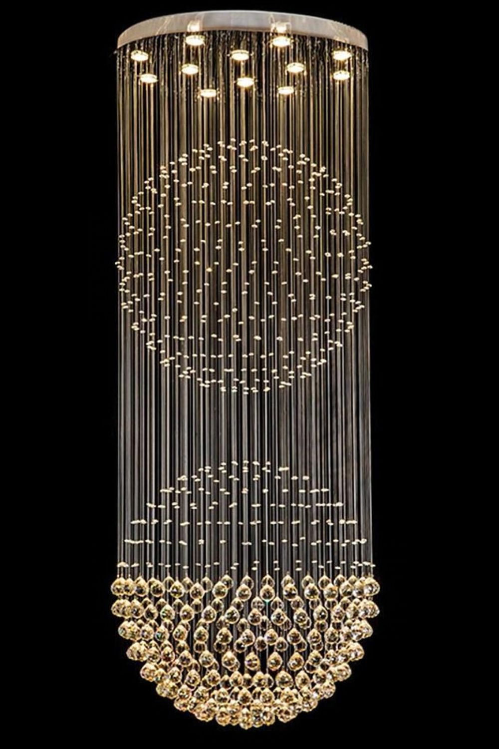 Double Ball Crystal Chandelier - vexalamps
