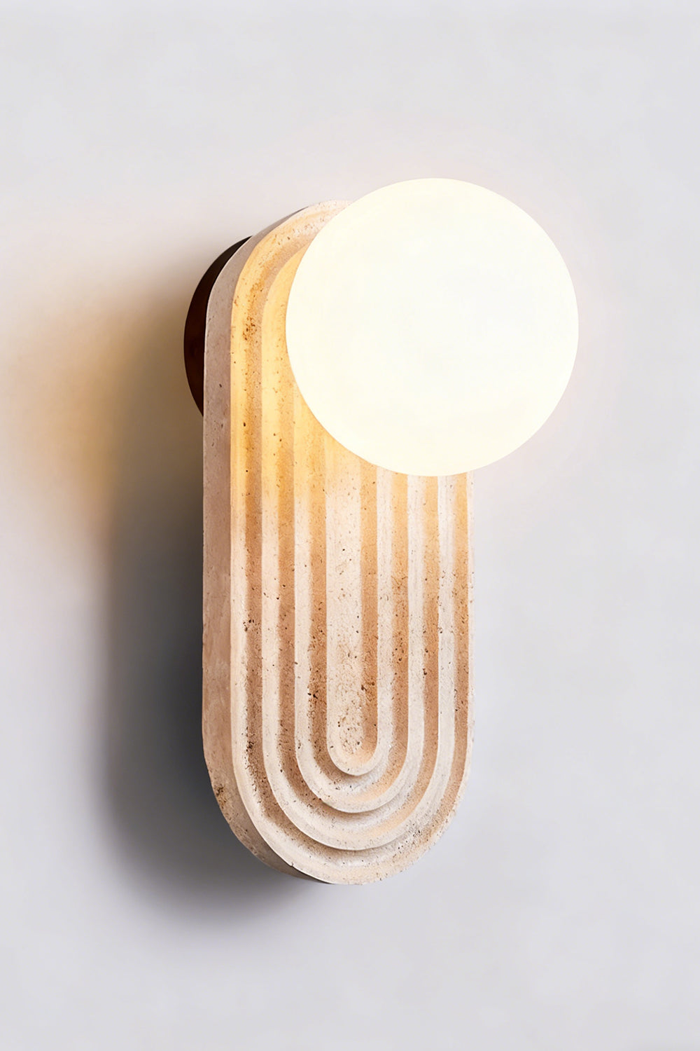 Elegant Travertine Wall Light - view 13 | vexalamps