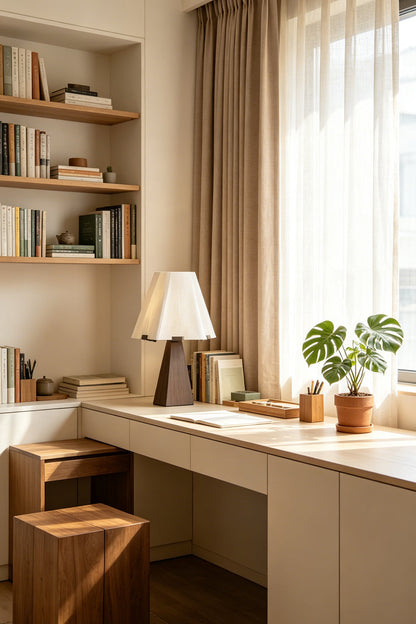 Elysian Alabaster Table Lamp for Den/Study | Samu  Lamp
