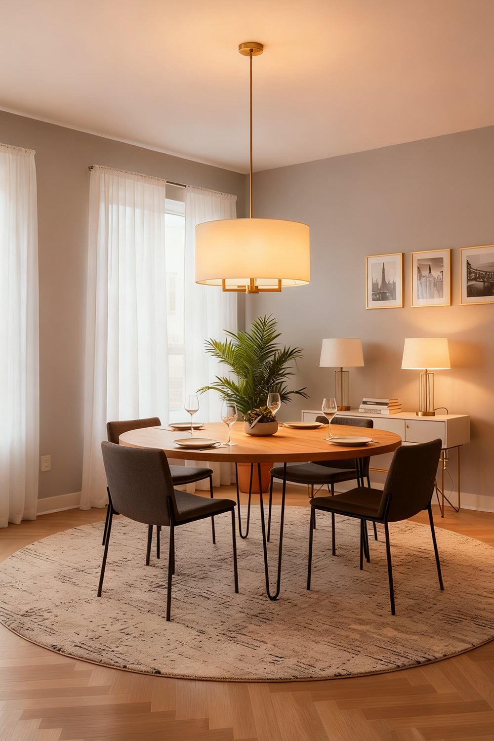Emery Fabric Chandelier - view 2 | vexalamps