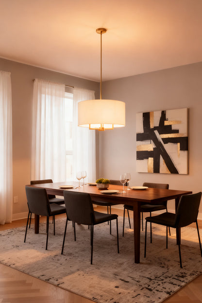 Emery Fabric Chandelier - view 8 | vexalamps