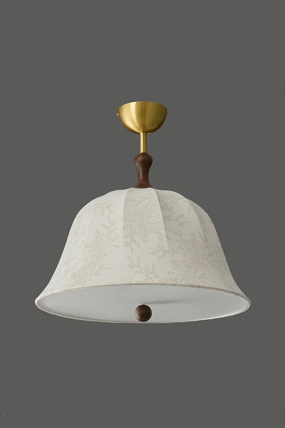 Fabric Brass Pendant Lamp - view 8 | vexalamps