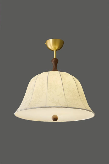 Fabric Brass Pendant Lamp - view 7 | vexalamps