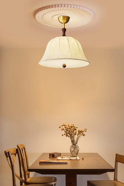 Fabric Brass Pendant Lamp - view 6 | vexalamps