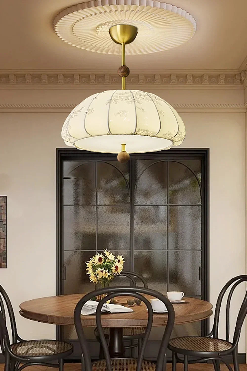 Fabric Trigg Pendant Lamp - view 4 | vexalamps