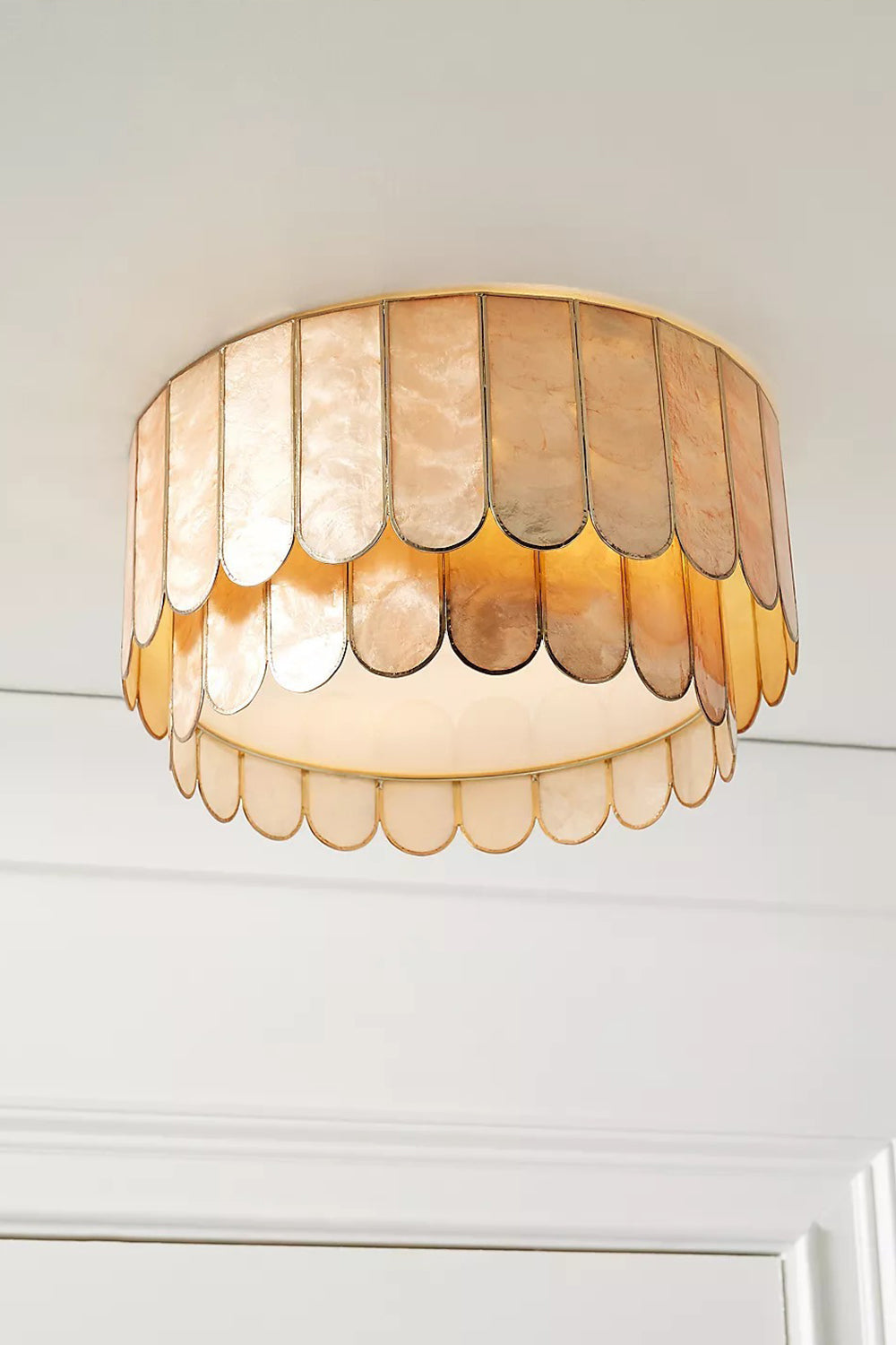 Faceted Shell Bloom Ceiling Light - view 13 | vexalamps