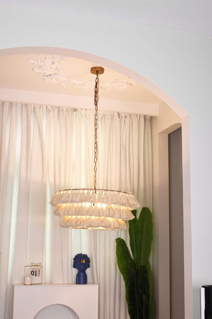 Fabric Fela Tassel Chandelier - view 7 | vexalamps