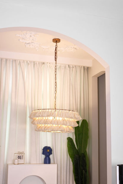 Fabric Fela Tassel Chandelier - view 8 | vexalamps