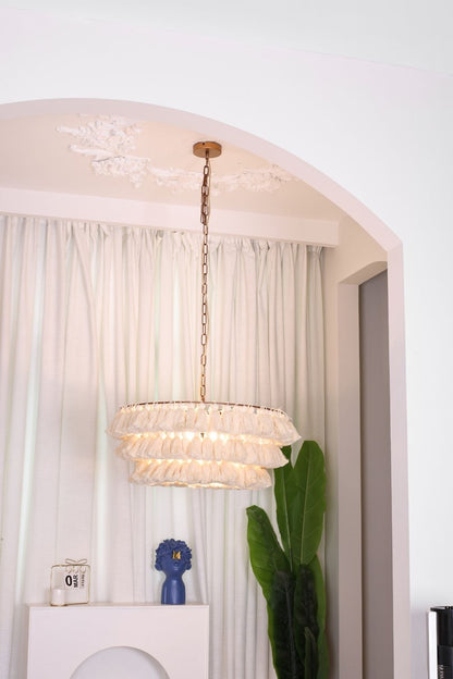 Fabric Fela Tassel Chandelier - view 10 | vexalamps