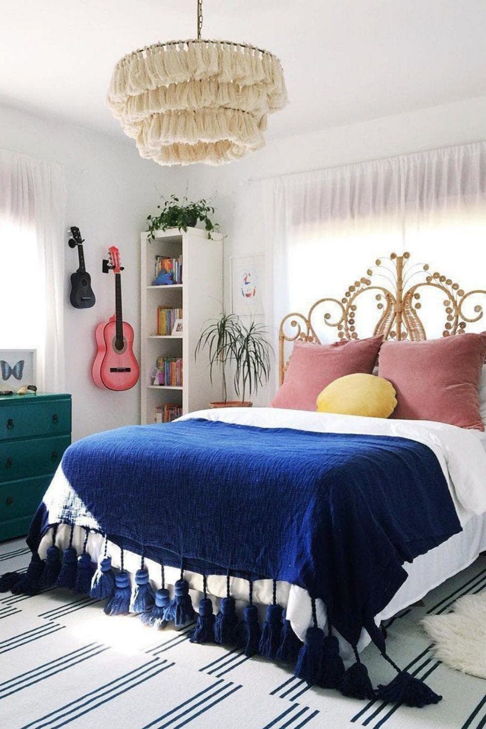 Fabric Fela Tassel Chandelier - view 12 | vexalamps