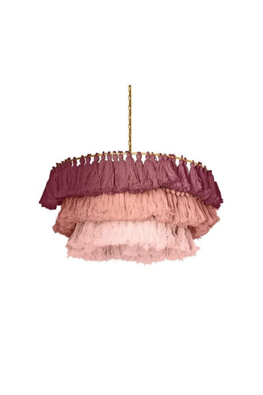 Fabric Fela Tassel Chandelier - view 32 | vexalamps