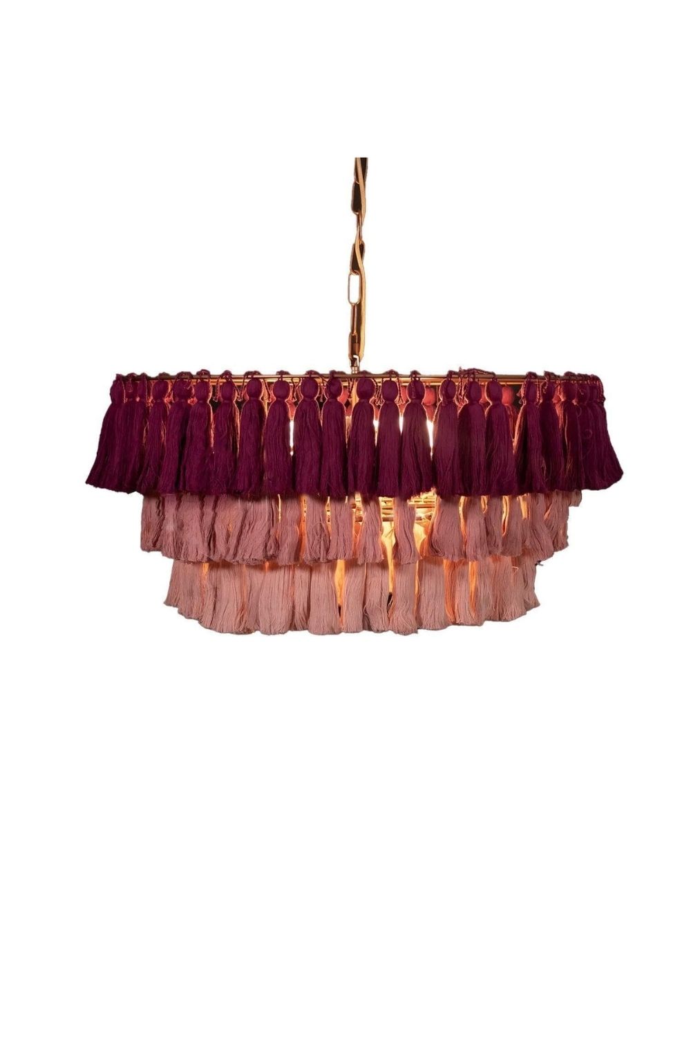 Fabric Fela Tassel Chandelier - view 34 | vexalamps