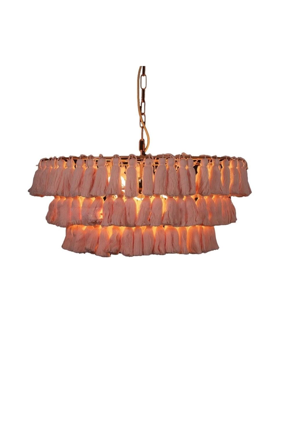 Fabric Fela Tassel Chandelier - view 35 | vexalamps