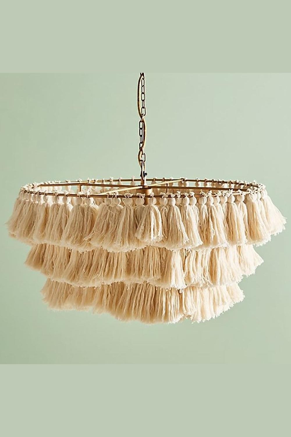 Fabric Fela Tassel Chandelier - view 40 | vexalamps