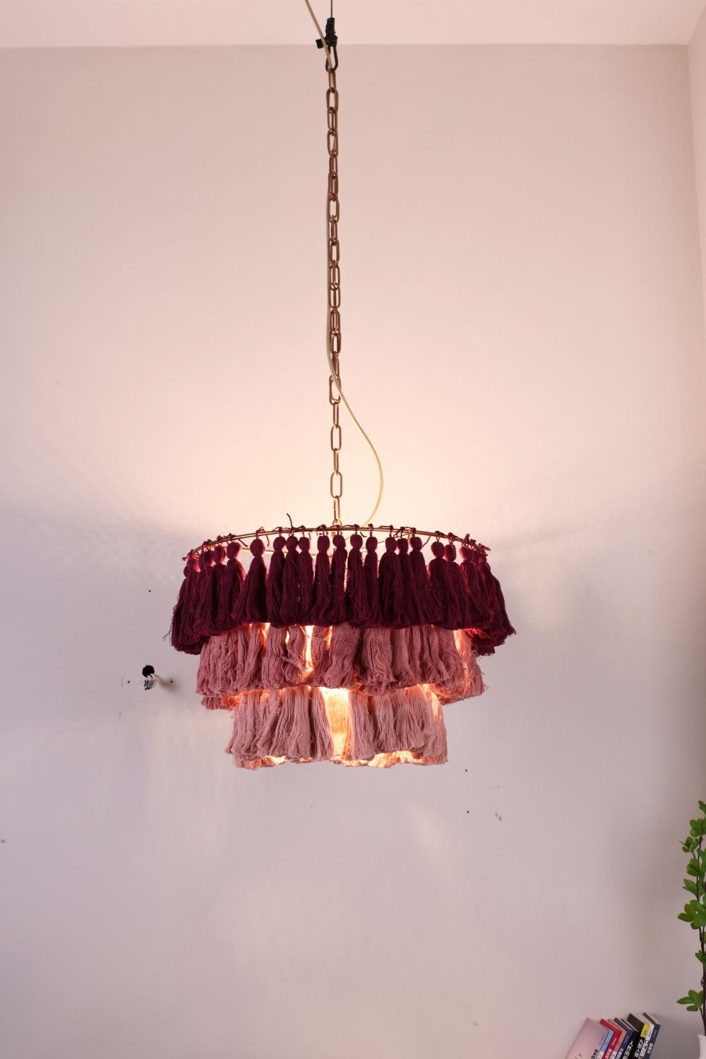 Fabric Fela Tassel Chandelier - view 5 | vexalamps